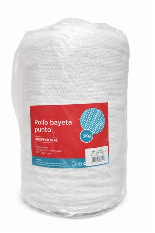 Bobina tubular punto blanca, rollo de bayetas para hostelería