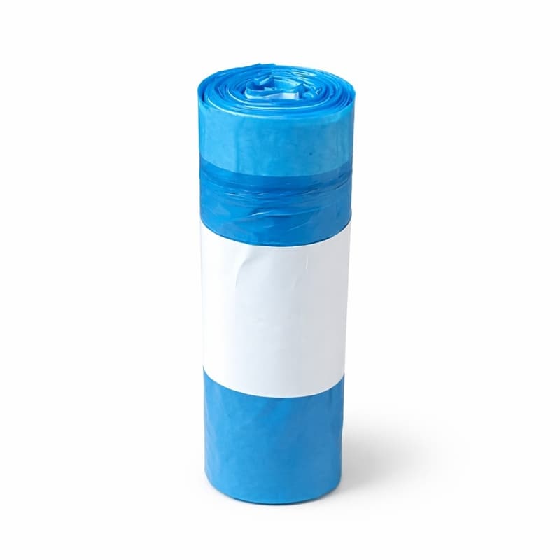 Bolsa basura autocierre 55x55 cm color azul, pack 15