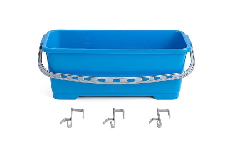 Cubo 22 litros para útiles de limpieza, color neutro, uso profesional