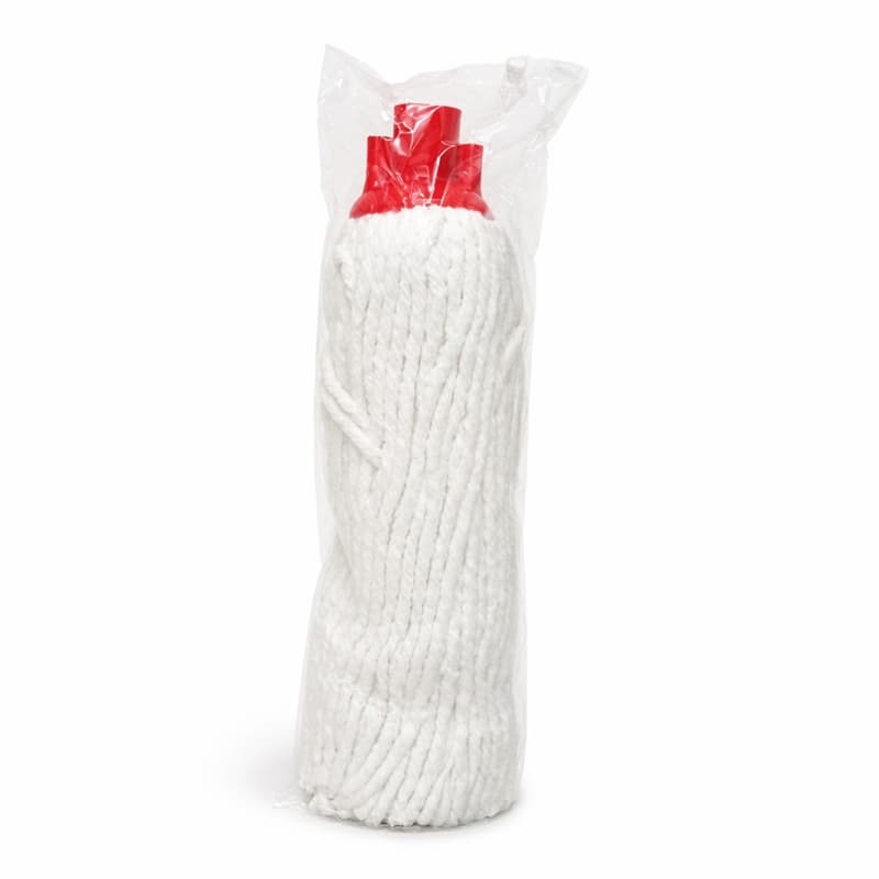 Fregona algodón 240 gr, hilo grueso, cabezal absorbente para suelos