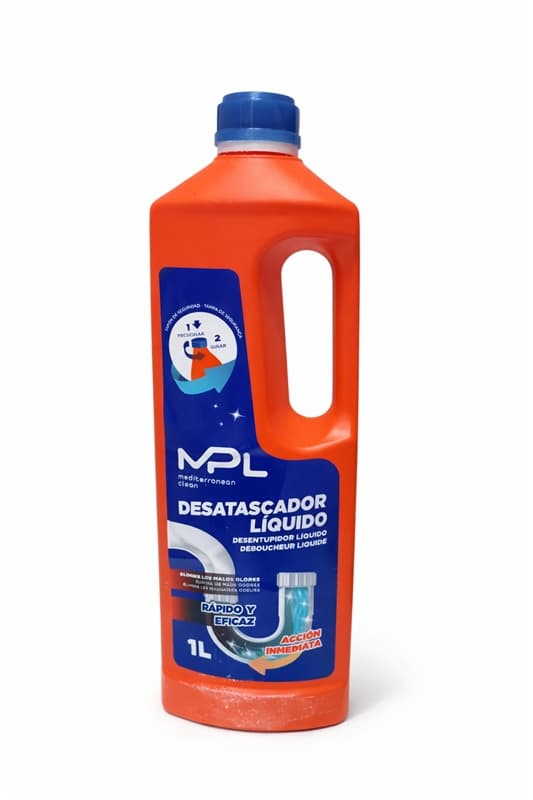 Desatascador líquido para tuberías potente envase vertedor
