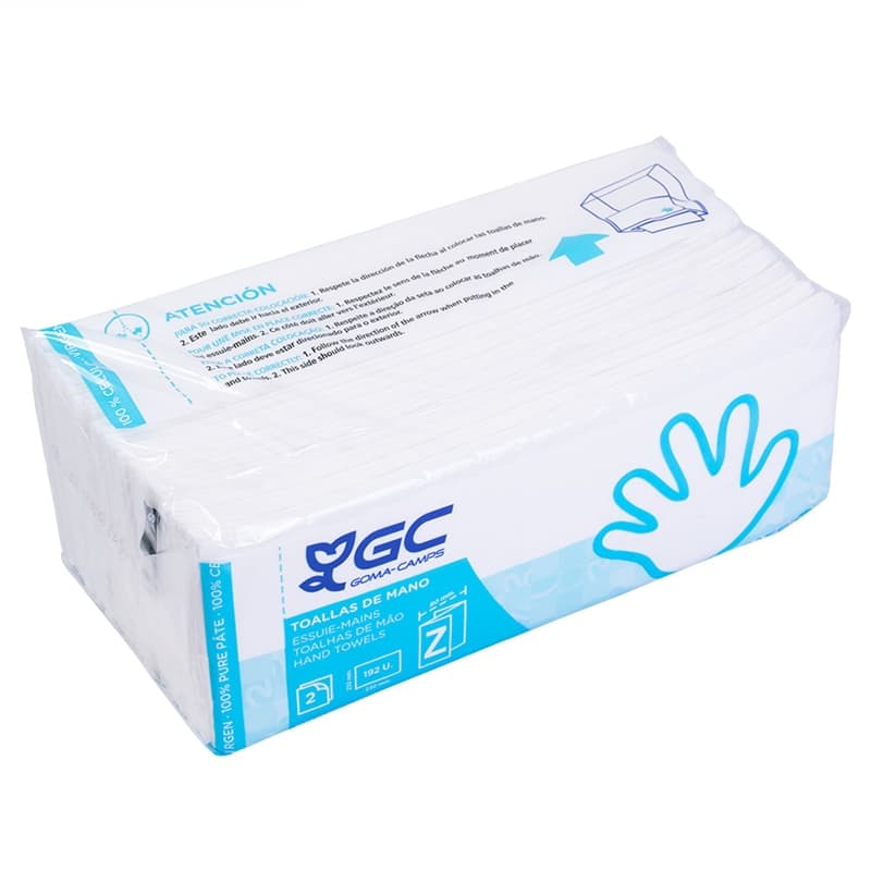 Toalleta secamanos Z 2 capas 23x23.5 cm, plegado en Z