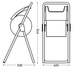 Soporte de pie para bobina industrial metálico estable
