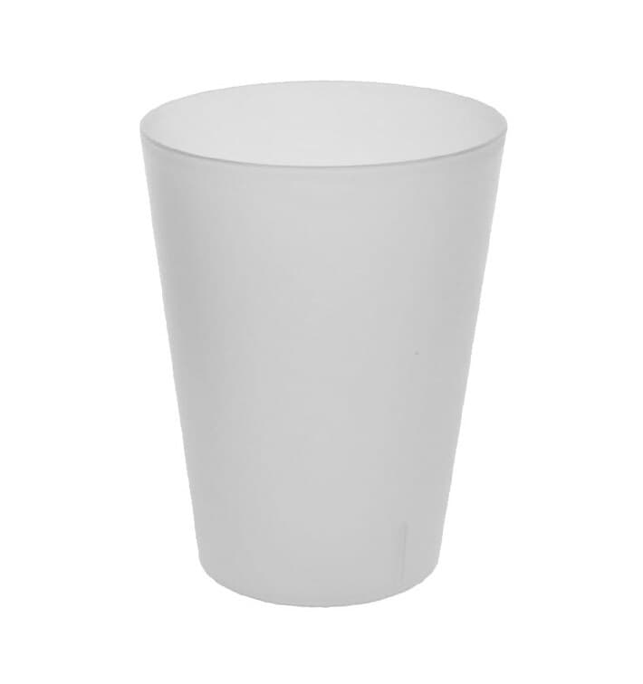 Vaso Sidra reutilizable PP transparente 600 cc bolsa 25 und