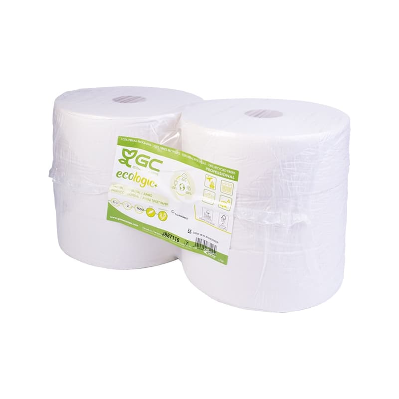 Higiénico MAXI JUMBO 300mtr paq 6 rollos papel seco para dispensador