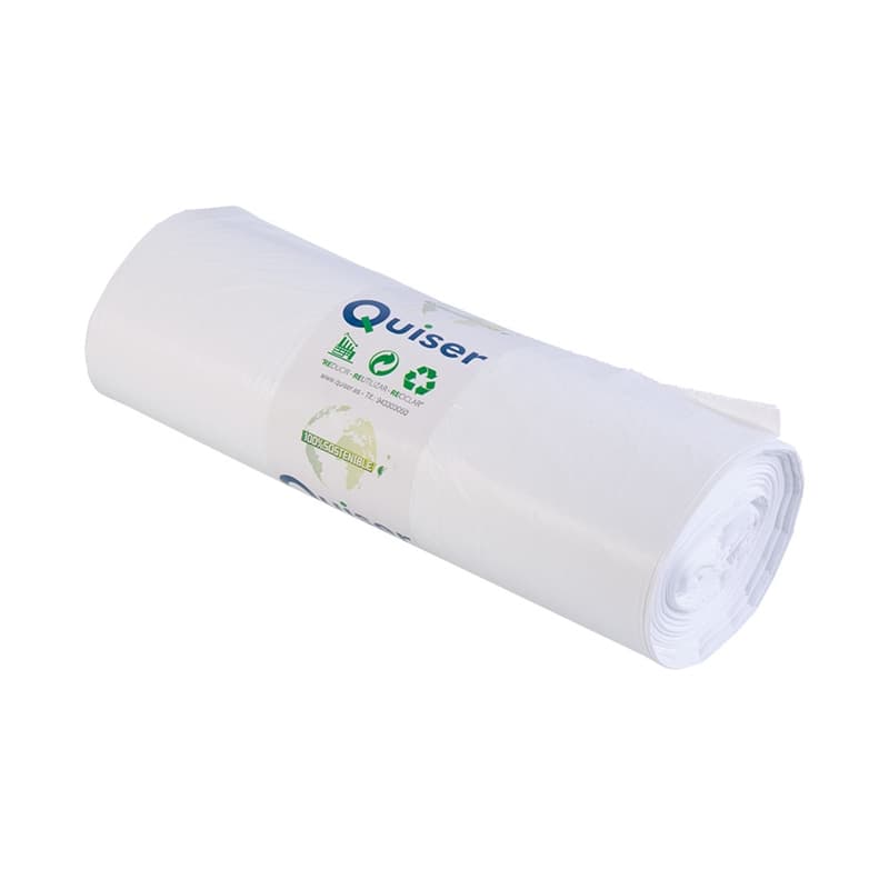 Bolsa Basura 70x90 blanca, rollo 20 unidades