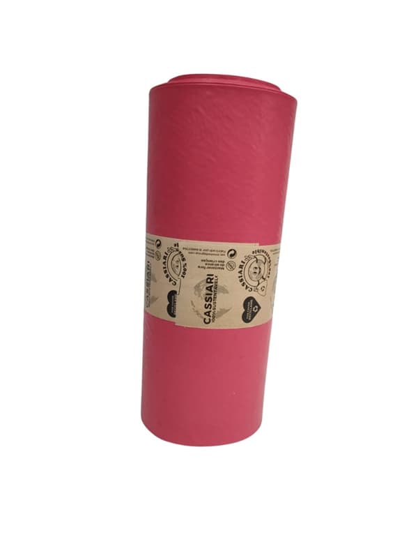 Bolsa basura 85x105 grosor 200 color rojo, rollo 20 unidades