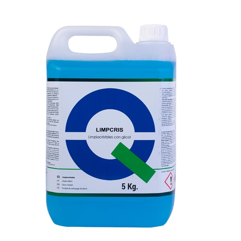 LIMCRIS limpiacristales con glicol, botella etiquetada QUISER0087