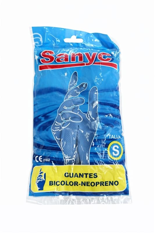Guante NEOPRENO azul Talla S, uso profesional limpieza