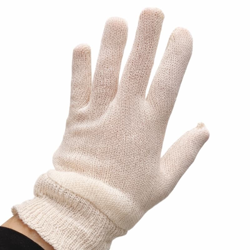 Par guantes hilo algodón con puño, protección ligera