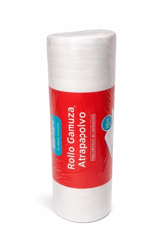 Rollo gamuza atrapapolvo 15 m para limpieza de superficies delicadas