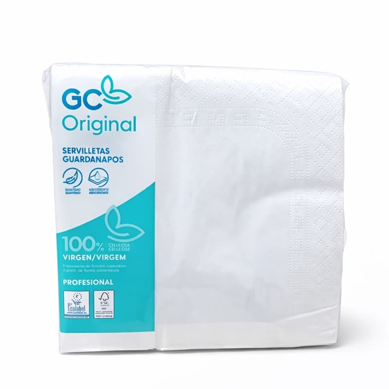 Servilleta 30x30 cm 2 capas, caja 3200 servicios