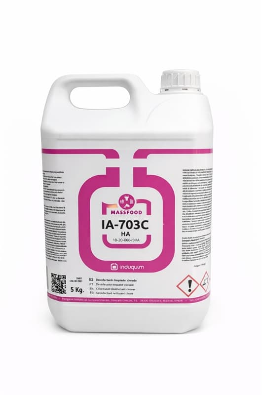 Limpiador desinfectante clorado IA-703C bidón 5L para desinfección