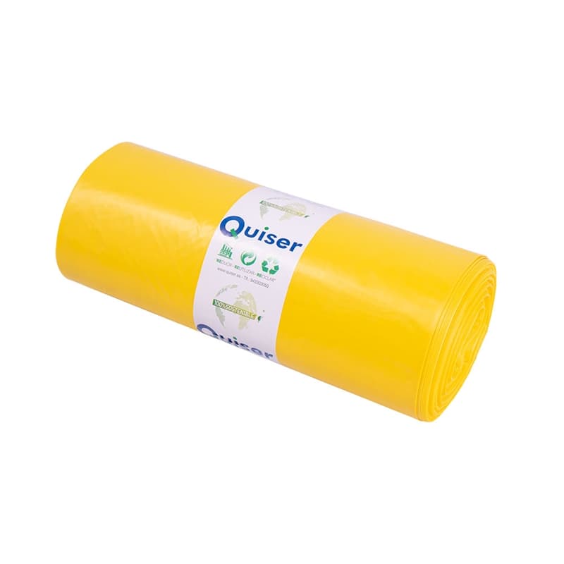 Bolsa basura 85x105 fuerte color amarillo, rollo 20 bolsas