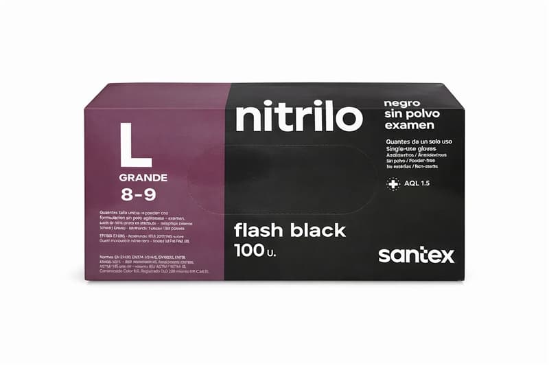 Guante NITRILO NEGRO EXTRAFUERTE talla L
