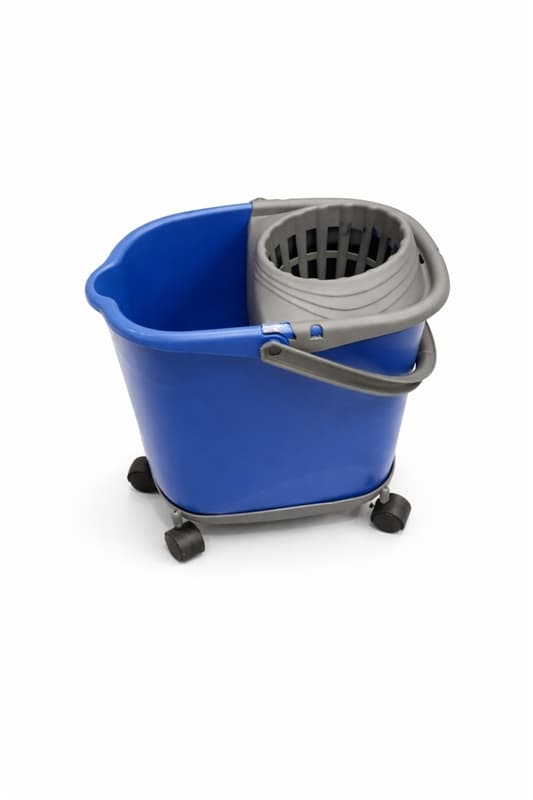 Cubo con escurridor 16 litros rectangular con ruedas, profesional